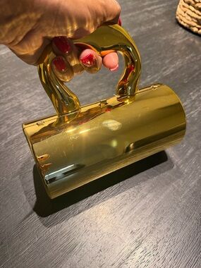 🇺🇸🎉 Fashion Nova Gold Metallic Handle Clutch